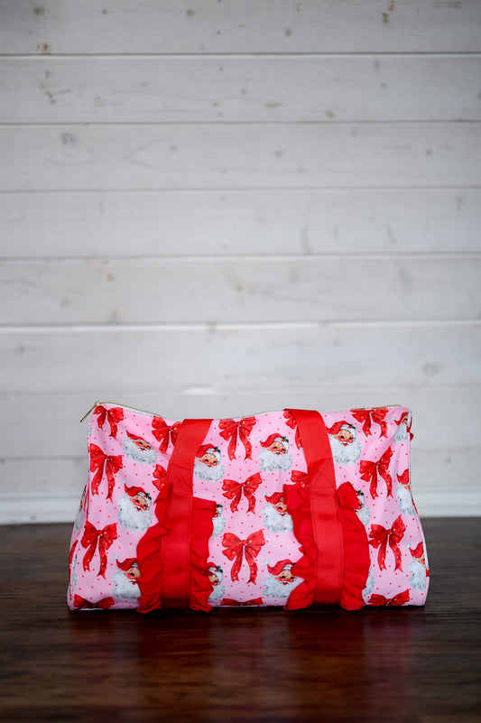 Pink Santa Duffel Bag
