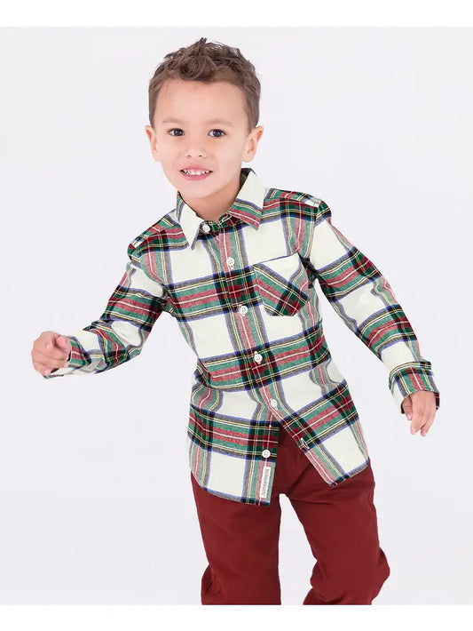 Holiday Plaid Button Down
