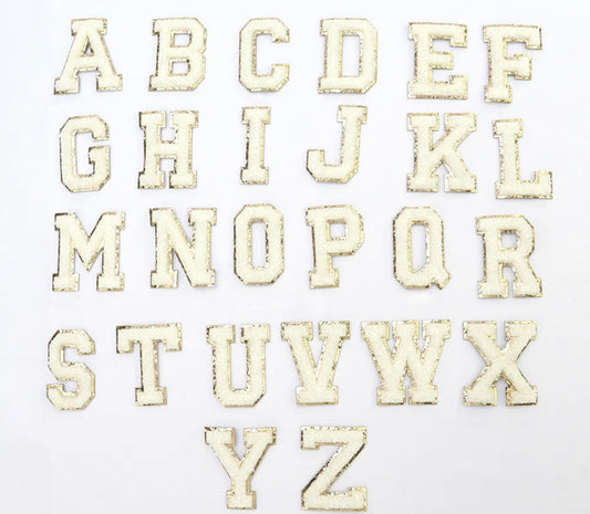 White Chenille Skinny Patch