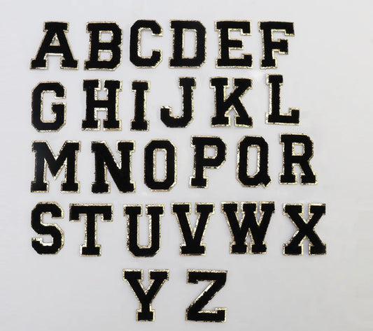 Black Chenille Skinny Patch