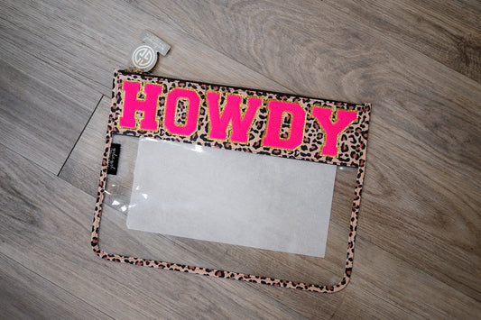 Howdy Leopard Zipper Bag