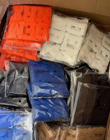 Blue Matte Letter Patches