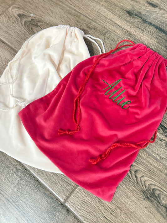 Velvet Santa Sacks
