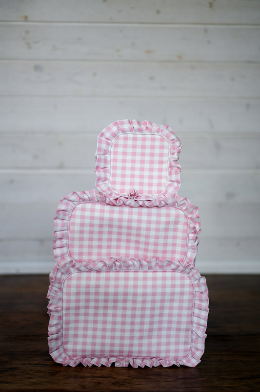 Gingham Travel Bags