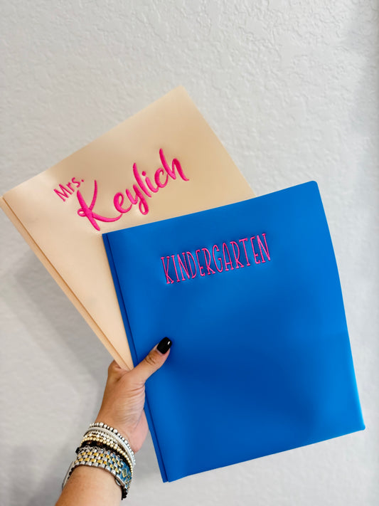 Kustom Embroidered Folders