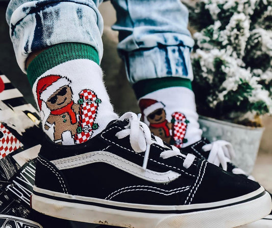 Gingerbread Skater Socks