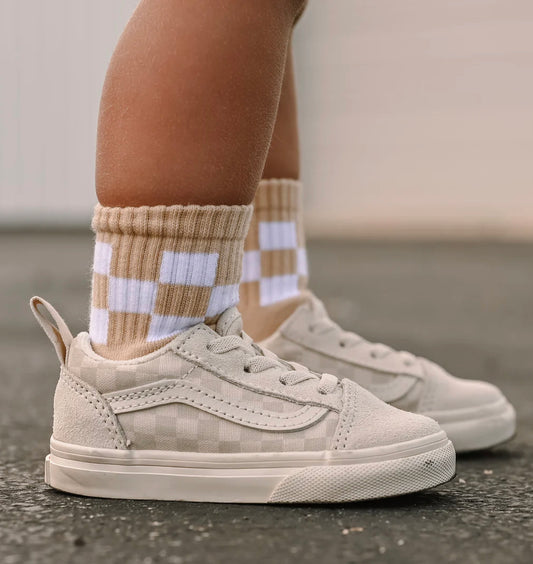 Nude Checkered Socks