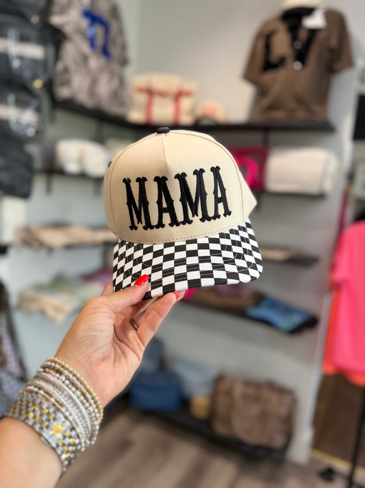 Checkered Mama Hat