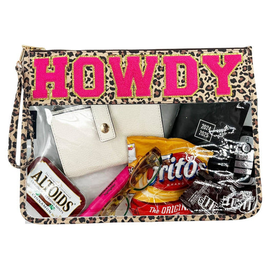 Howdy Leopard Zipper Bag